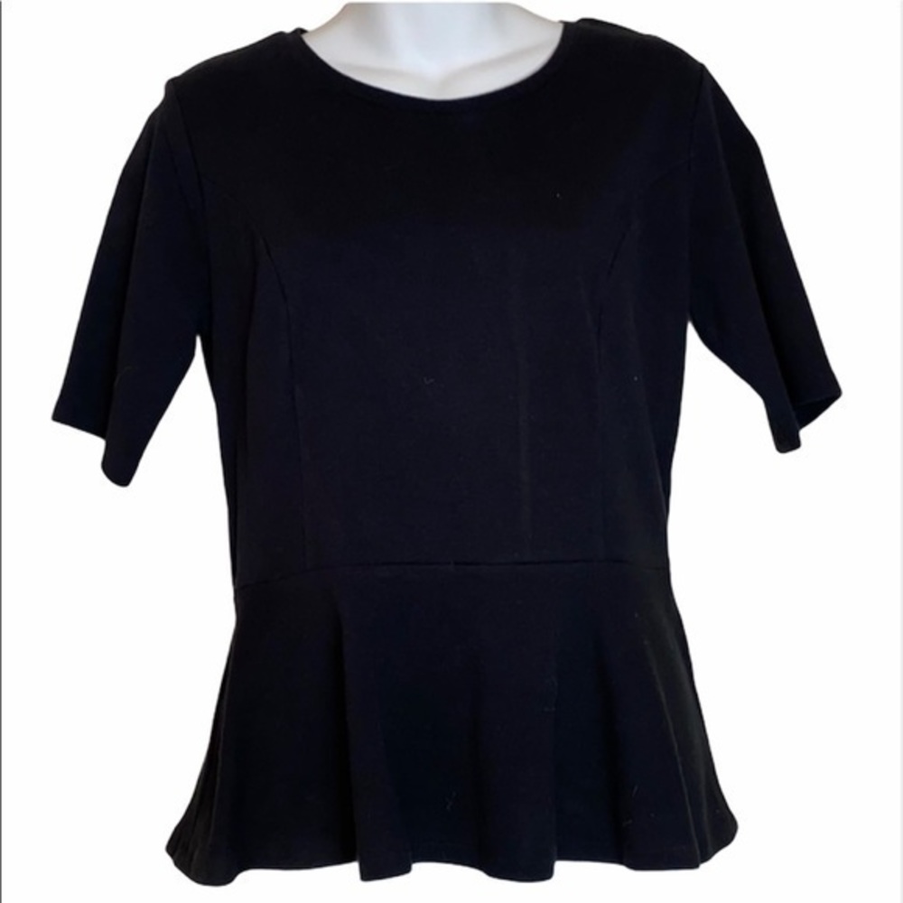 Old Navy Black Peplum Top Size M
